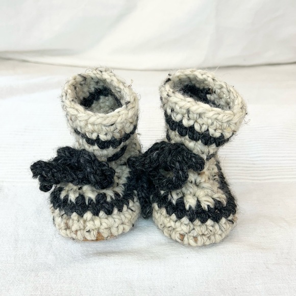 Wool Knit Slippers with Sheepskin Sherpa Soles - Picture 2 of 14